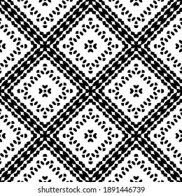  Black and white texture. Abstract seamless geometric pattern. 