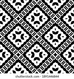  Black and white texture. Abstract seamless geometric pattern. 