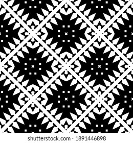  Black and white texture. Abstract seamless geometric pattern. 