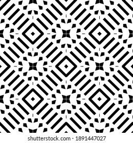  Black and white texture. Abstract seamless geometric pattern. 