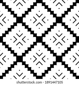  Black and white texture. Abstract seamless geometric pattern. 