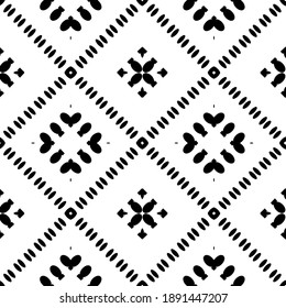  Textura en blanco y negro. Resumen de un patrón geométrico sin fisuras. 