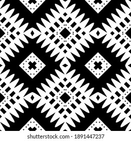  Black and white texture. Abstract seamless geometric pattern. 