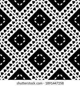  Black and white texture. Abstract seamless geometric pattern. 