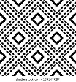  Black and white texture. Abstract seamless geometric pattern. 