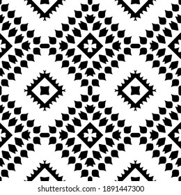  Black and white texture. Abstract seamless geometric pattern. 