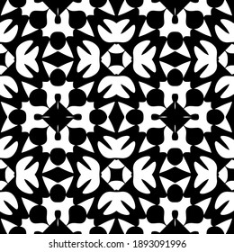 Black and white texture. Abstract seamless geometric pattern. 