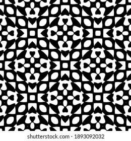  Black and white texture. Abstract seamless geometric pattern. 