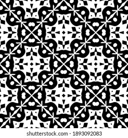  Black and white texture. Abstract seamless geometric pattern. 