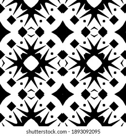  Black and white texture. Abstract seamless geometric pattern. 