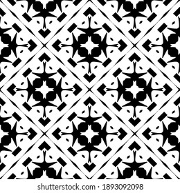  Black and white texture. Abstract seamless geometric pattern. 