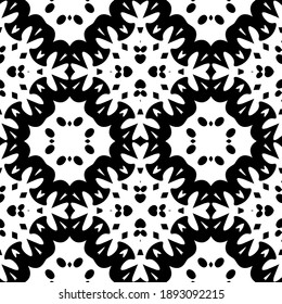  Black and white texture. Abstract seamless geometric pattern. 