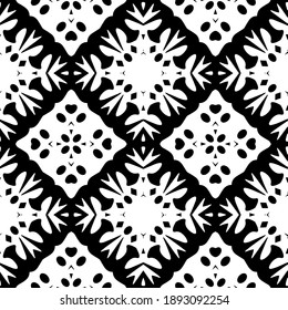  Black and white texture. Abstract seamless geometric pattern. 