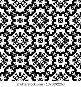  Black and white texture. Abstract seamless geometric pattern. 