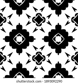  Black and white texture. Abstract seamless geometric pattern. 