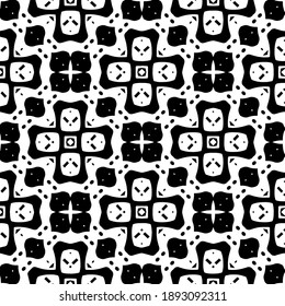  Black and white texture. Abstract seamless geometric pattern. 
