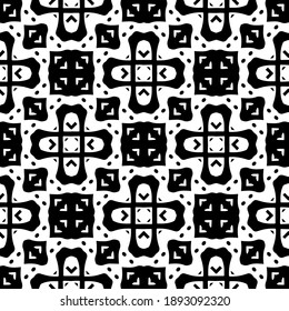  Black and white texture. Abstract seamless geometric pattern. 
