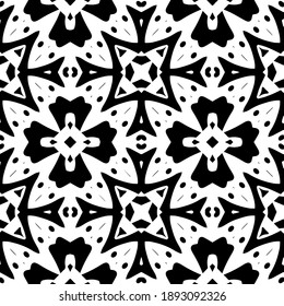  Schwarz-Weiß-Textur. Abstraktes, nahtloses geometrisches Muster. 