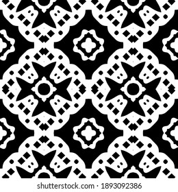  Schwarz-Weiß-Textur. Abstraktes, nahtloses geometrisches Muster. 