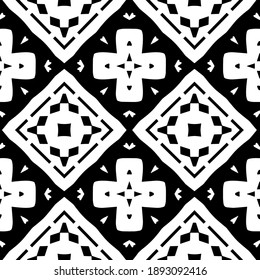 Black and white texture. Abstract seamless geometric pattern. 