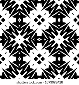  Black and white texture. Abstract seamless geometric pattern. 