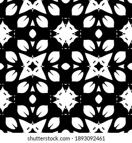  Black and white texture. Abstract seamless geometric pattern. 