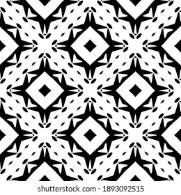  Black and white texture. Abstract seamless geometric pattern. 