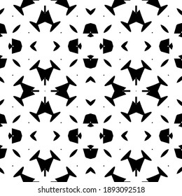  Black and white texture. Abstract seamless geometric pattern. 
