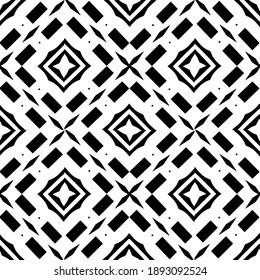  Black and white texture. Abstract seamless geometric pattern. 