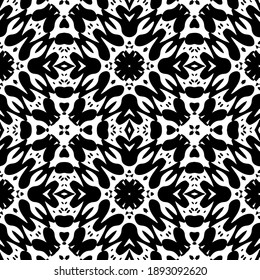  Black and white texture. Abstract seamless geometric pattern. 
