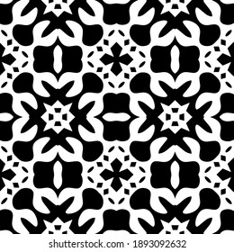  Black and white texture. Abstract seamless geometric pattern. 