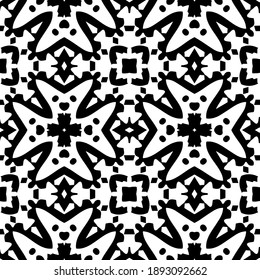  Black and white texture. Abstract seamless geometric pattern. 