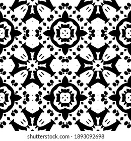  Black and white texture. Abstract seamless geometric pattern. 