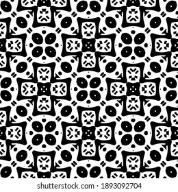  Black and white texture. Abstract seamless geometric pattern. 