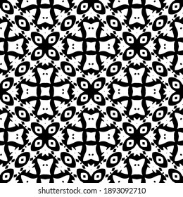  Black and white texture. Abstract seamless geometric pattern. 