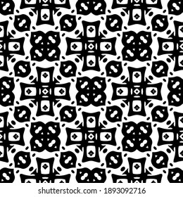  Black and white texture. Abstract seamless geometric pattern. 