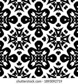  Schwarz-Weiß-Textur. Abstraktes, nahtloses geometrisches Muster. 