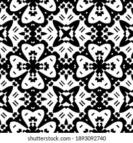  Black and white texture. Abstract seamless geometric pattern. 