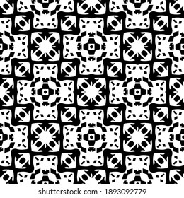  Black and white texture. Abstract seamless geometric pattern. 