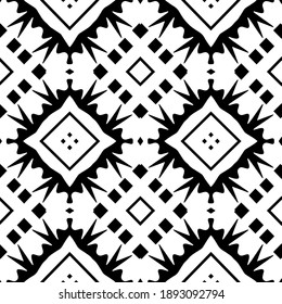  Black and white texture. Abstract seamless geometric pattern. 
