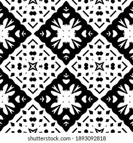  Black and white texture. Abstract seamless geometric pattern. 