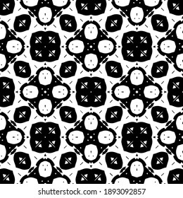  Black and white texture. Abstract seamless geometric pattern. 