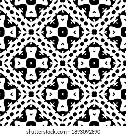  Black and white texture. Abstract seamless geometric pattern. 