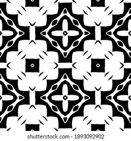  Black and white texture. Abstract seamless geometric pattern. 