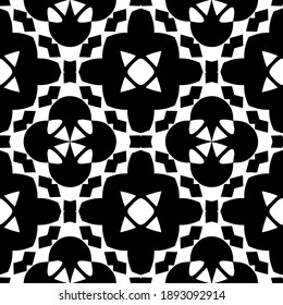  Schwarz-Weiß-Textur. Abstraktes, nahtloses geometrisches Muster. 