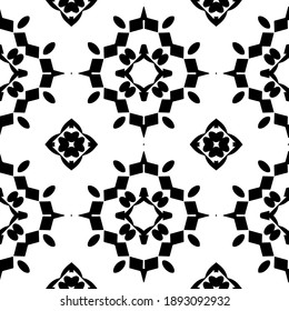  Black and white texture. Abstract seamless geometric pattern. 