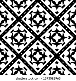  Black and white texture. Abstract seamless geometric pattern. 