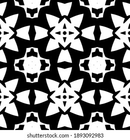  Black and white texture. Abstract seamless geometric pattern. 
