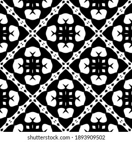  Black and white texture. Abstract seamless geometric pattern. 