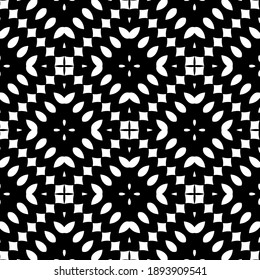  Black and white texture. Abstract seamless geometric pattern. 